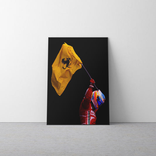 Fernando Alonso 'Ferrari' Canvas