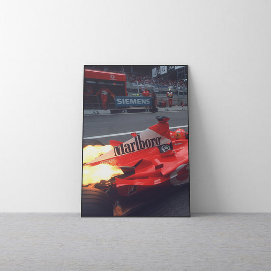 Michael Schumacher 'Flames' Canvas